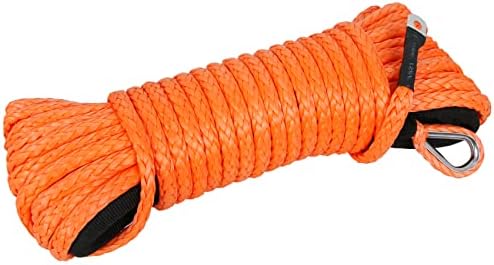 3\/16 x 50ft Synthetic Winch Rope Cable ATV Winch Rope Line 8,500
